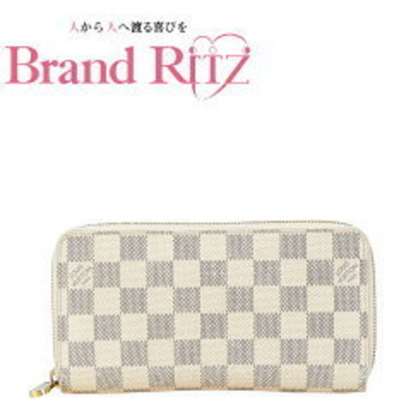 Louis Vuitton Zippy Azur White Wallet Long White Damier - Picture 1 of 4